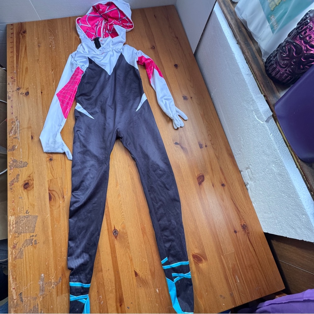 Kids Superhero Costume with Pink and Black Design
